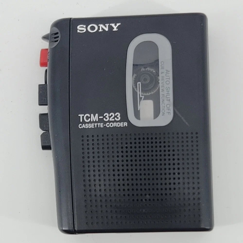 Sony TCM-323 Cassette-Corder Voice Recorder Tested Garbled Audio Parts